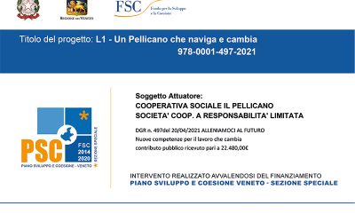 Progetto: 978-0001-497-2021 “L1 – Un Pellicano che naviga e cambia”